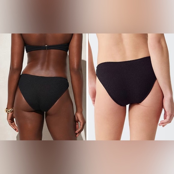 J. Crew Heritage Textured O-ring Bandeau Bikini Top&Bottom BP264 Sz 3X Black NWT - Picture 6 of 8